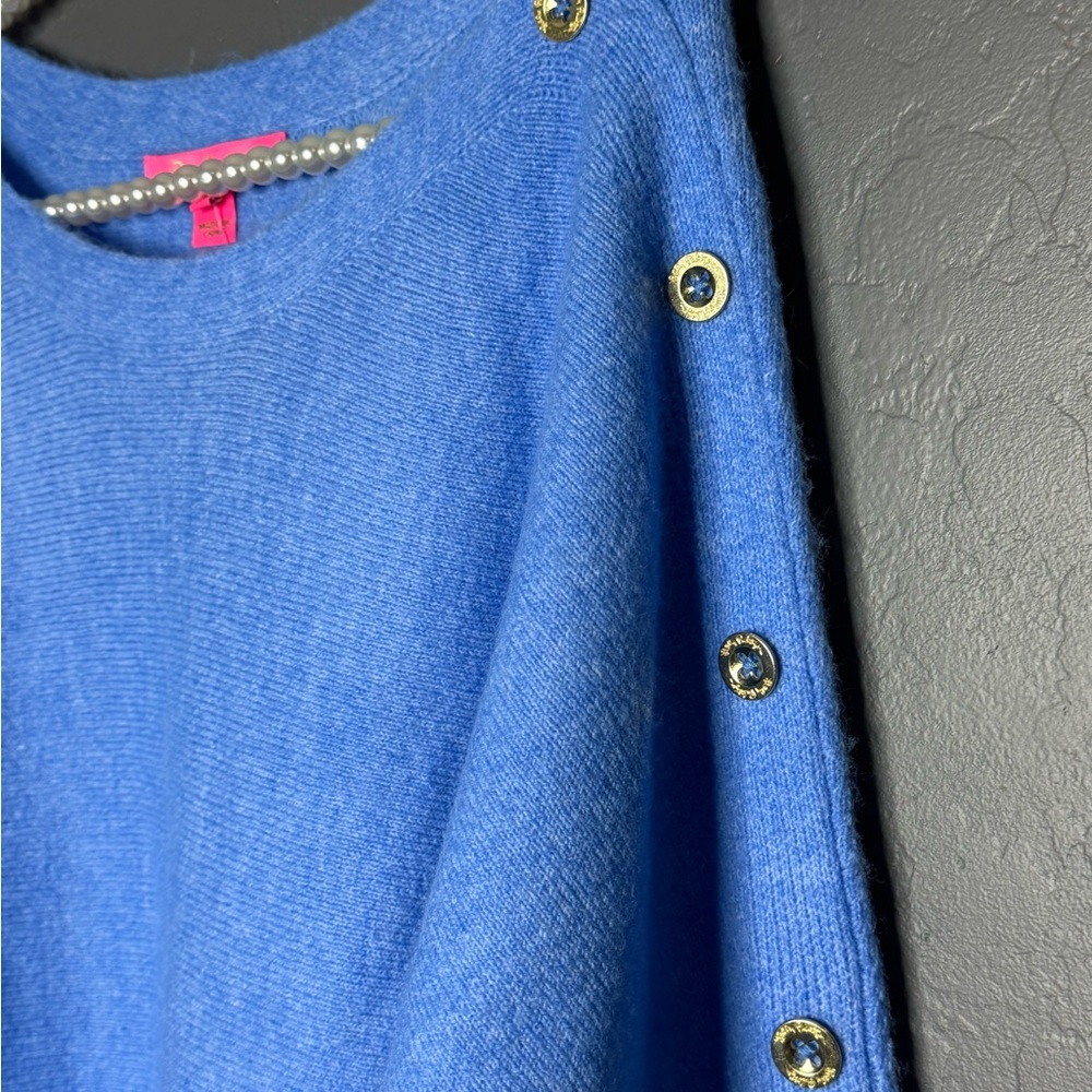 Lily Pulitzer Arna Heathered Abaco Blue Women's Sweater - Picture 8 of 9